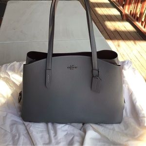 Perfect condition, Coach, large Charlie Carry All, gray tote.